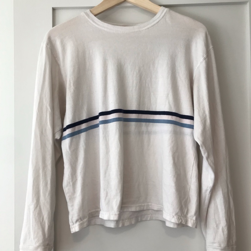 Brandy Melville Striped White long-sleeve shirt